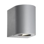 Nordlux Canto 2 Wandleuchte Aluminium Grau Up & Down - 10.6W 500lm - 830 Warmweiß | IP44