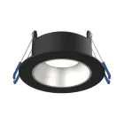 Noxion LED-Spot Ares Tief ring Schwarz - mit Innenring Silber | Ausschnitt 68mm - incl. GU10 Fitting