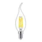 Philips MASTER LED E14 Gebogen-tip Kerze Fadenlampe Klar 3.4W 470lm - 922-927 Dim To Warm | Höchste Farbwiedergabe - Dimmbar - Ersatz Für 40W